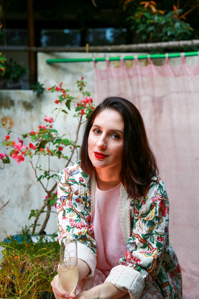 WHITE FLORAL UPCYCLED PATCHWORK JACKET