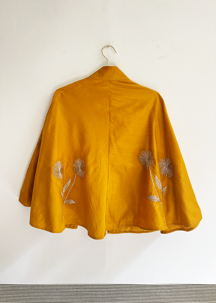 Embroidered 2025 cape jacket