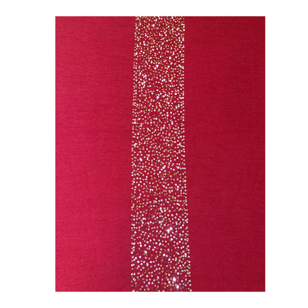 Ayesha Cashmere Sparkly Wrap Red With Gold Sequins