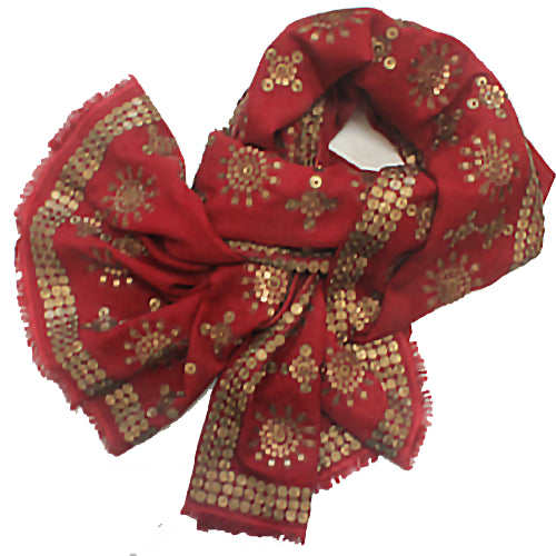 Bidri 70% Cashmere 30% Silk Embroidered Long Scarf