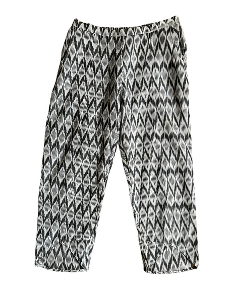 Black and White Ikat 2 - Colette Vagabond Pants