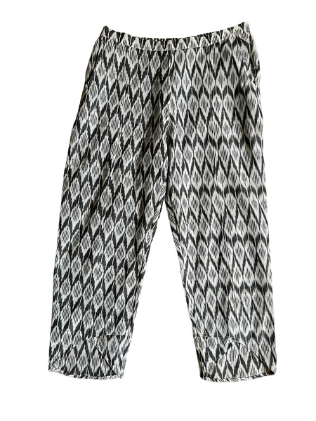 Black and White Ikat 2  - Colette Vagabond Pants