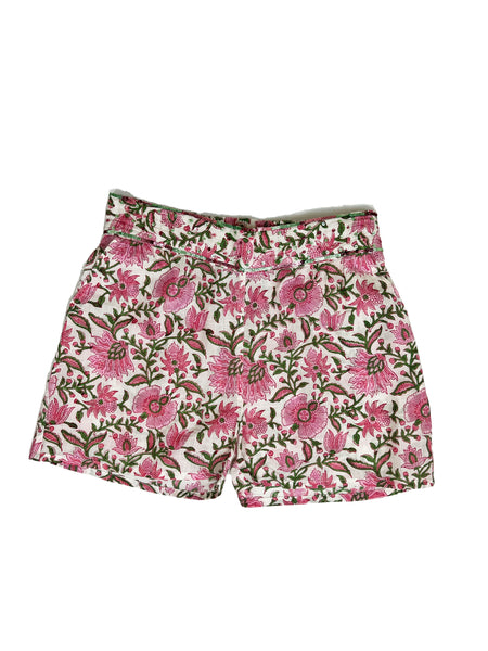 Floral Blockprinted Shorts