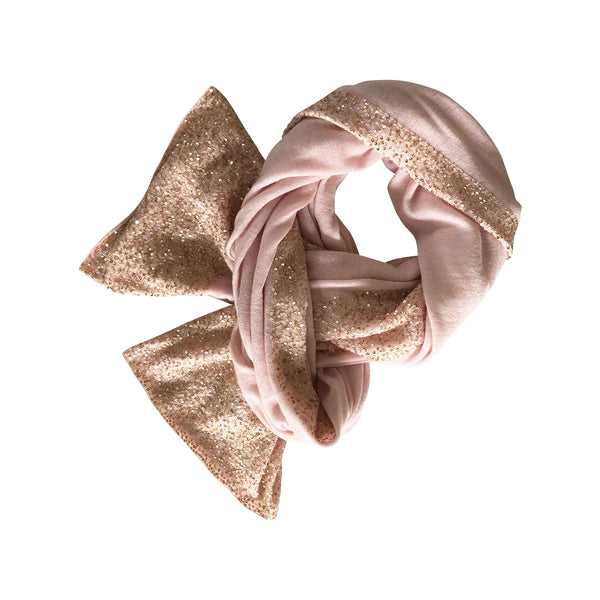 Pink and Gold Sequins Luxurious Cashmere Wrap
