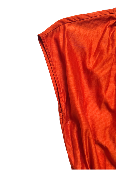 Bella Shift Dress - Flame Orange Chanderi