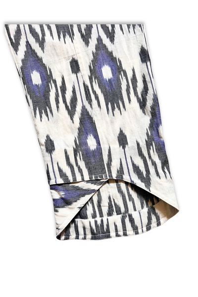 White and Dark Grey Ikat  - Colette Vagabond Pants