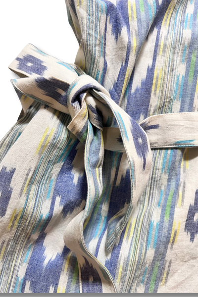 Ikat "George Sand" Tie-Up Shirt Jacket - Multicoloured Pastel