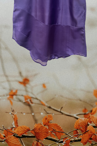 Amrita Freedom Shirt Dress -Purple Chanderi Cotton-Silk