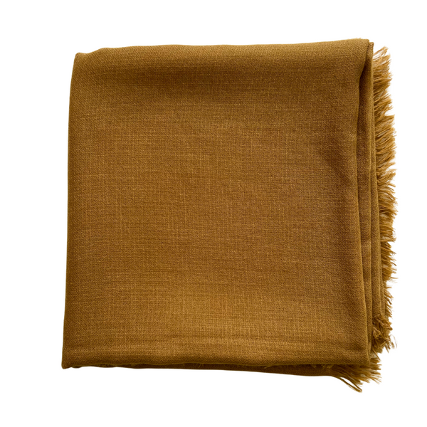 100% Cashmere Solid Brown Colour Large Travel Wrap