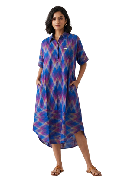 Amrita Freedom Shirt Dress Multicoloured Ikat