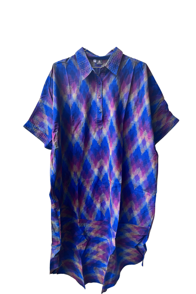 Amrita Freedom Shirt Dress Multicoloured Ikat