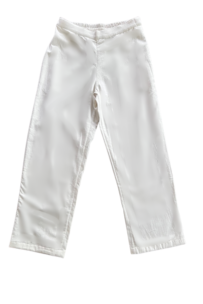 Cotton Straight White Pants