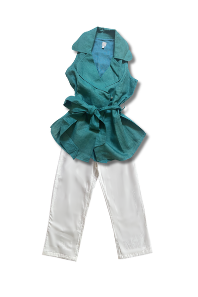 Cotton Straight White Pants