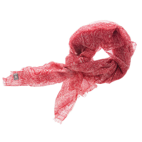 Natural Curiosities 50% Cashmere 50% Linen Long Scarf(Red)