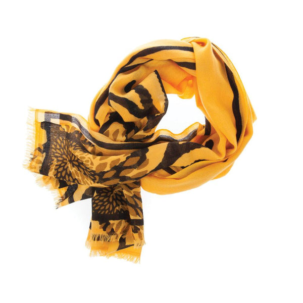 Scarf-Sarasa 100% Cashmere Long Scarf (Yellow)