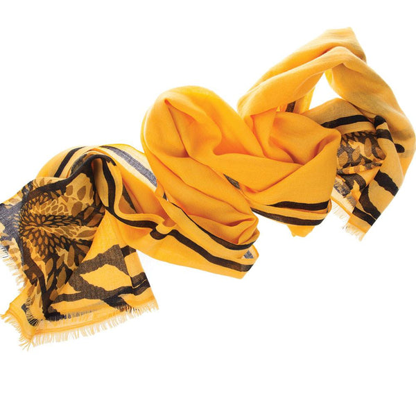 Scarf-Sarasa 100% Cashmere Long Scarf (Yellow)