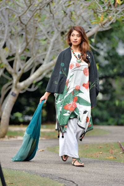 Tropical Journey Kaftan Shift Dress