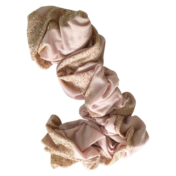 Pink and Gold Sequins Cashmere Wrap by Ayesha Singapore